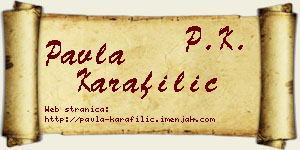 Pavla Karafilić vizit kartica